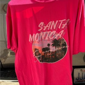 SHEIN Bright Pink Top Santa Monica size medium oversized